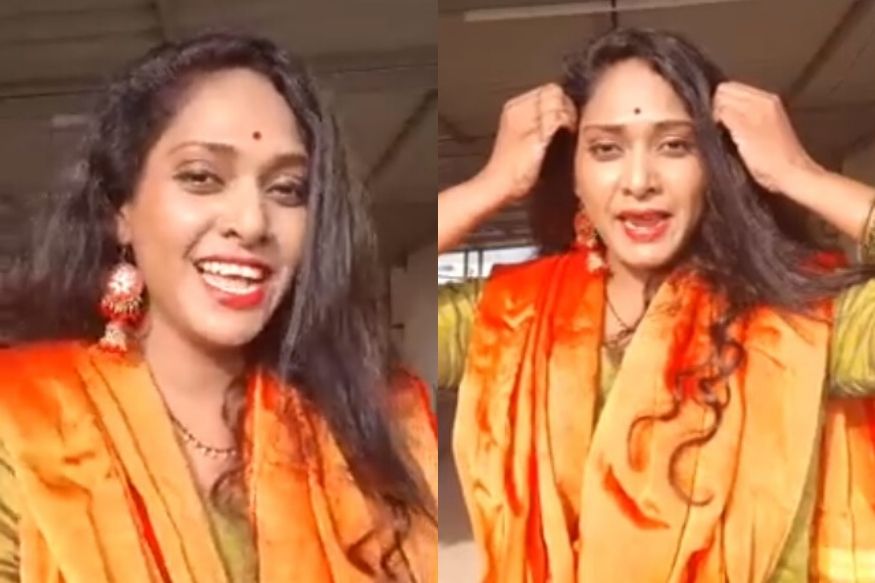 मेघा घाडगेनं घरात राहून फेसबुक लाइव्हवर केली लॉकडाऊन लावणी, पाहा VIDEO