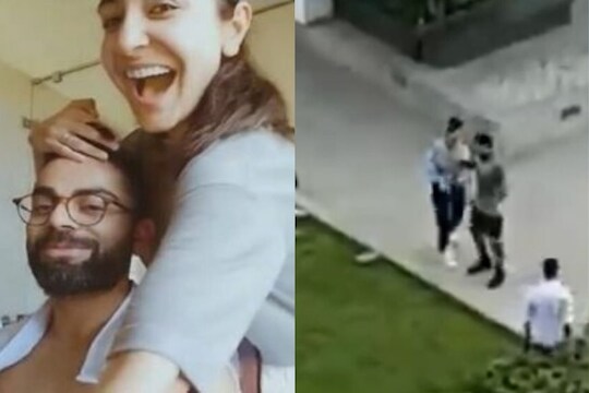अनुष्काने विराटला टाकला बाऊन्सर, लॉकडाऊनमध्ये क्रिकेट खेळताना विरुष्काचा VIDEO व्हायरल