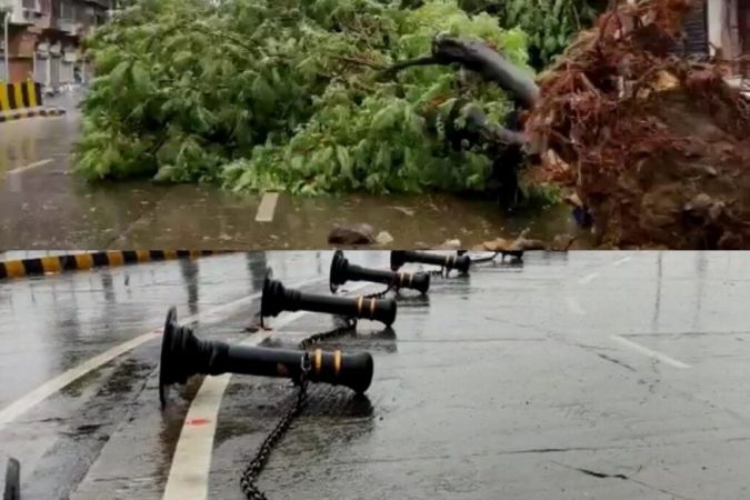 वाऱ्याचा वेग वाढला आणि मुसळधार पावसानं कोकण किनारपट्टीसह अनेक मुंबई-पुण्यातही थैमान घातलं आहे. वाऱ्याचा वेग वाढला आणि मुसळधार पावसानं कोकण किनारपट्टीसह अनेक मुंबई-पुण्यातही थैमान घातलं आहे.