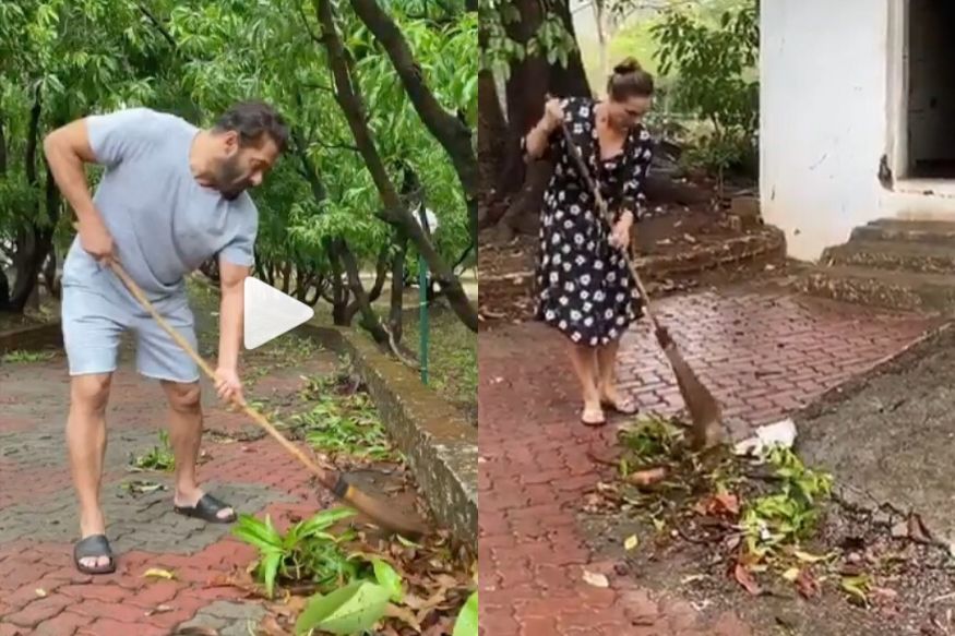 गर्लफ्रेंडसोबत हातात झाडू घेऊन सलमानचा VIDEO VIRAL, वाचा काय आहे प्रकरण