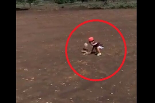 खेळताना चिमुकल्याच्या हातात आला चक्क नाग, पुढे काय घडलं? पाहा अंगावर काटा आणणारा VIDEO