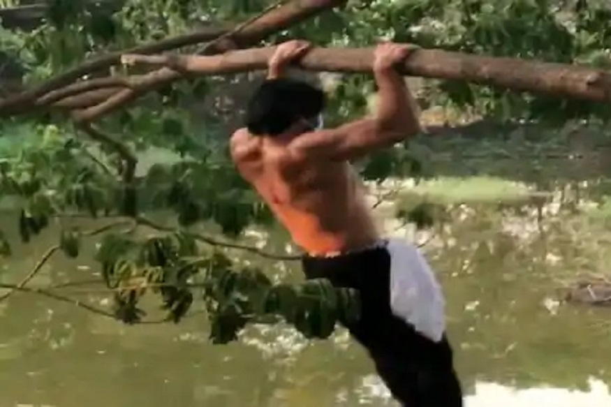 VIDEO: लॉकडाऊनमध्ये अभिनेत्याचा फिटनेस फंडा; जीम नाही तर अशी करतोय एक्सरसाइज