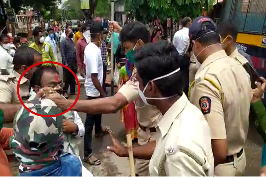 VIDEO: शिवसेना पदाधिकारी आणि पोलिसांमध्ये बाचाबाची, प्रदेश सरचिटणीसला नेलं फरपटत