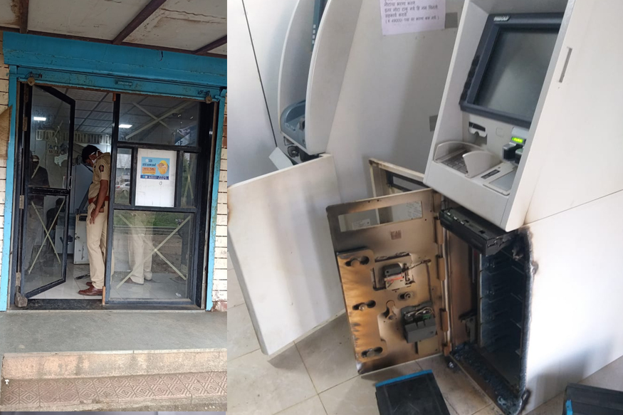 तिघे एटीएम सेंटरमध्ये घुसले, गॅस कटरने मशीन फोडून 14 लाख रुपये पळवले
