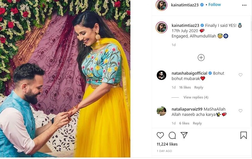 मात्र आता कैनतनं साखरपुडा केला आहे. तिने साखरपुडाचे फोटो सोशल मीडियावर शेअर केले आहेत. कैनतने 17 जुलै रोजी साखरपुडा केला. मात्र आता कैनतनं साखरपुडा केला आहे. तिने साखरपुडाचे फोटो सोशल मीडियावर शेअर केले आहेत. कैनतने 17 जुलै रोजी साखरपुडा केला.