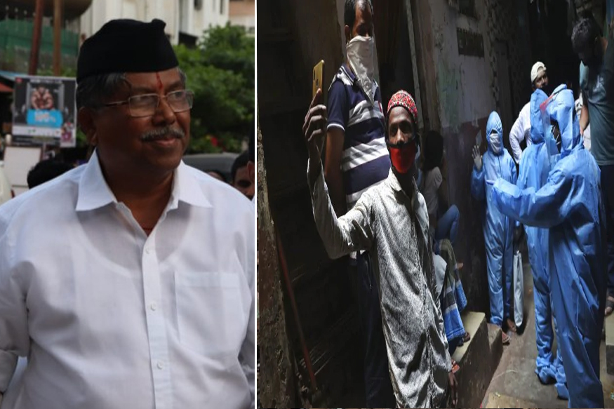 धारावी कोरोनामुक्त करण्यात संघानेही काम केले, चंद्रकांत पाटलांचीही श्रेयवादात उडी