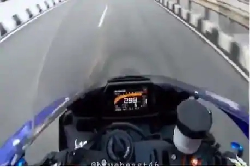 299KM/h वेगानं सुसाट पळवली सुपरबाईक, तरुणासोबत काय घडलं पाहा VIDEO