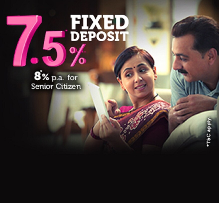 जना स्मॉल फायनान्स बँक (Jana Small Finance Bank) जना स्मॉल फायनान्स बँक 7 दिवस ते 10 वर्षांच्या एफडीसाठी 3.50 टक्के ते 7.50 टक्के व्याजदर देत आहे. ज्येष्ठ नागरिकांसाठी एफडीवर 50 बेसिस पॉइंट्स अधिक व्याजदर देत आहे. दोन वर्ष ते 3 वर्षांच्या मॅच्यूरिटी पीरियडवर बँक सर्वाधिक एफडी रेट्स देत आहे. सामान्य ग्राहकांना एफडीवर 7.50 टक्के आणि ज्येष्ठ नागरिकांसाठी 8 टक्के व्याज ही बँक देत आहे. जना स्मॉल फायनान्स बँक (Jana Small Finance Bank) जना स्मॉल फायनान्स बँक 7 दिवस ते 10 वर्षांच्या एफडीसाठी 3.50 टक्के ते 7.50 टक्के व्याजदर देत आहे. ज्येष्ठ नागरिकांसाठी एफडीवर 50 बेसिस पॉइंट्स अधिक व्याजदर देत आहे. दोन वर्ष ते 3 वर्षांच्या मॅच्यूरिटी पीरियडवर बँक सर्वाधिक एफडी रेट्स देत आहे. सामान्य ग्राहकांना एफडीवर 7.50 टक्के आणि ज्येष्ठ नागरिकांसाठी 8 टक्के व्याज ही बँक देत आहे.
