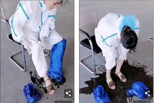 रिअल हिरो! PPE सूट काढता कित्येक लिटर निघालं घामाचं 'पाणी', पाहा VIDEO