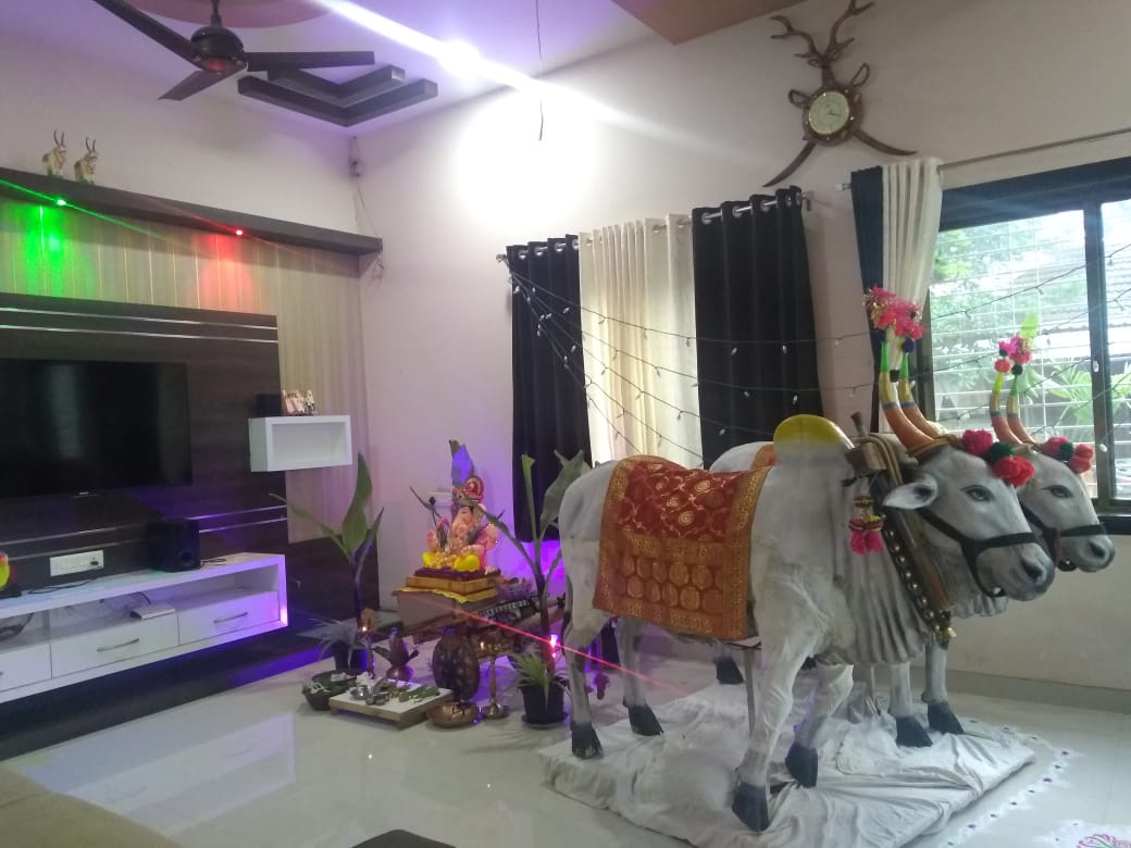 बैलगाडा शर्यतीवरील बंदी उठावी म्हणून चक्क गणरायाला साकडं, पाहा फोटो...