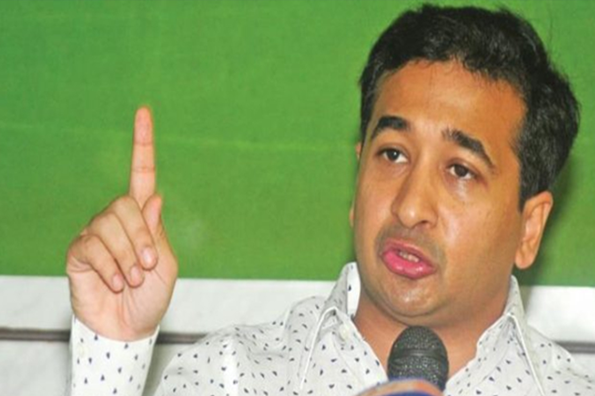 शिवाजी महाराजांचा पुतळा काँग्रेस आमदारानं हटवला, नितेश राणेंचा खळबळजनक आरोप