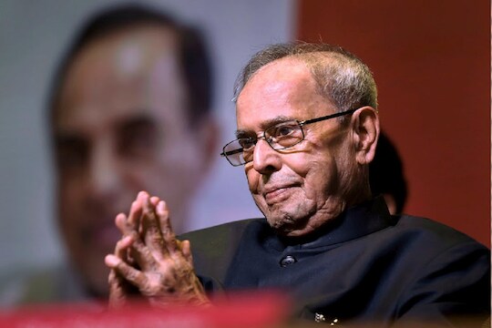 New Delhi: Former president Pranab Mukherjee during a function to release Subramanian Swamy's book "RESET: Regaining India's Economic Legacy" in New Delhi, Wednesday, Sept. 25, 2019. (PTI Photo/Kamal Singh)(PTI9_25_2019_000224B)