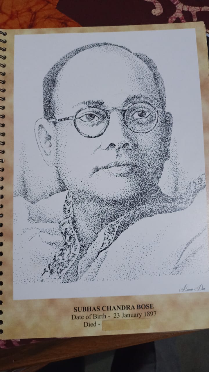 त्यांनी जगभरातील खेळाडू, सेलिब्रिटी आणि राजकारण्यांची भन्नाट चित्रे रेखाटली आहेत. त्यांचे सुभाष चंद्र बोस यांचे हे चित्र तर अत्यंत बोलके आहे. त्यांनी जगभरातील खेळाडू, सेलिब्रिटी आणि राजकारण्यांची भन्नाट चित्रे रेखाटली आहेत. त्यांचे सुभाष चंद्र बोस यांचे हे चित्र तर अत्यंत बोलके आहे.
