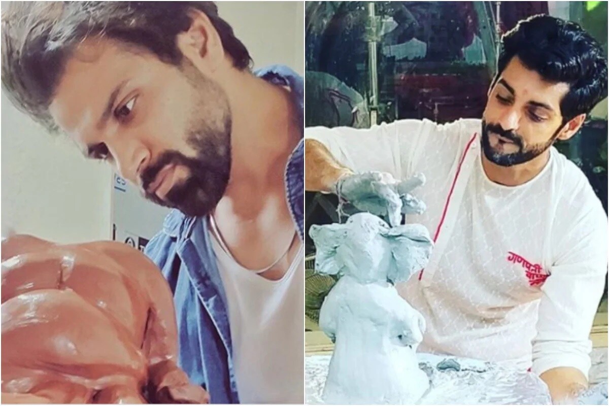 गणपती बाप्पांच्या आगमनाची लगबग सुरूच झाली आहे. कोरोना लॉकडाऊनमध्येही अगदी साधेपणाने आणि मोजक्याच लोकांमध्ये का होईना बाप्पांचं स्वागत केलं जाणार आहे. अनेकांनी बाप्पासाठी घरच्या घरी डेकोरेशन तयार केलं आहे. तर काहींनी घरच्या घरीच बाप्पाच्या मूर्ती घडवल्या आहेत. यामध्ये सेलिब्रिटीही मागे नाहीत. (फोटो सौजन्य - इन्स्टाग्राम) गणपती बाप्पांच्या आगमनाची लगबग सुरूच झाली आहे. कोरोना लॉकडाऊनमध्येही अगदी साधेपणाने आणि मोजक्याच लोकांमध्ये का होईना बाप्पांचं स्वागत केलं जाणार आहे. अनेकांनी बाप्पासाठी घरच्या घरी डेकोरेशन तयार केलं आहे. तर काहींनी घरच्या घरीच बाप्पाच्या मूर्ती घडवल्या आहेत. यामध्ये सेलिब्रिटीही मागे नाहीत. (फोटो सौजन्य - इन्स्टाग्राम)