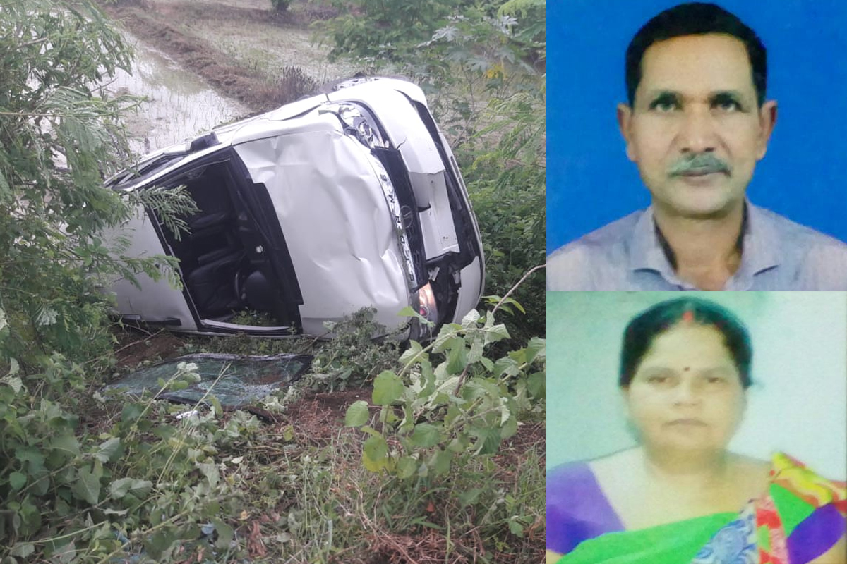 मॉर्निंग वॉक ठरला अखेरचा, दाम्पत्याला धडक देऊन कार उलटली नाल्यात, दोघांचा जागीच मृत्यू