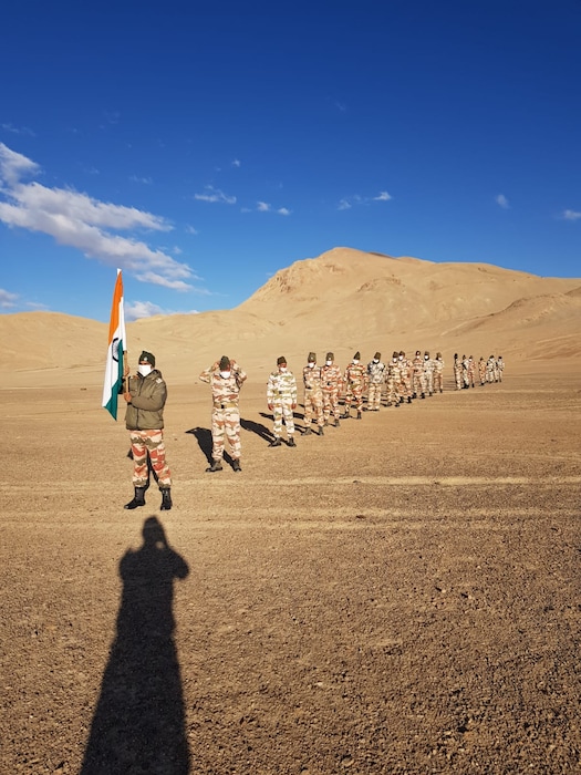 इंडो-तिबेट सीमा पोलीस (आयटीबीपी) जवानांनी स्वातंत्र्य दिन साजरा केला आहे.