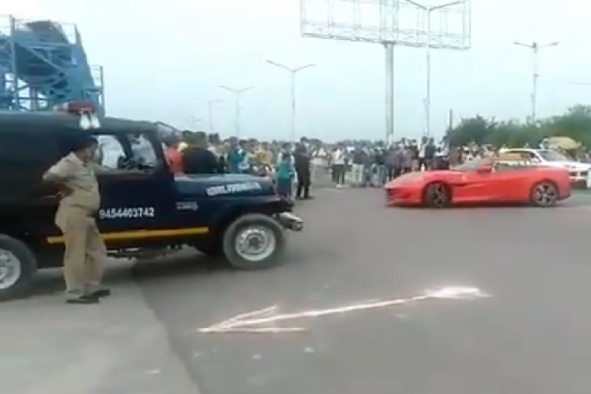 Ferari Ki Sawari पडली महागात! पोलिसांसमोर करायला गेला स्टंट, पोहचला थेट तुरुंगात; VIDEO VIRAL