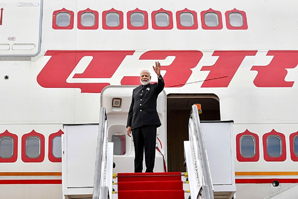 Brazil: Prime Minister Narendra Modi emplanes for New Delhi from Brazil, Thursday, Nov. 14, 2019. (PIB/PTI Photo)(PTI11_15_2019_000216B)