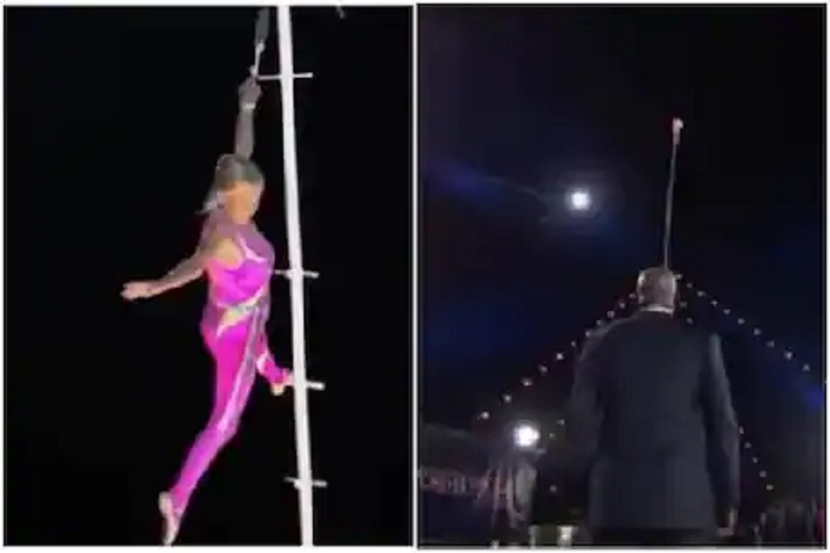 कमाल! आजीनं केला 85 फूट उंच पोलवर डान्स, काळजचा ठोका चुकवणारा VIDEO