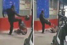 VIDEO: संतापजनक! उपचारासाठी आलेल्या वृद्ध महिलेला सिक्युरिटी गार्डची बेदम मारहाण