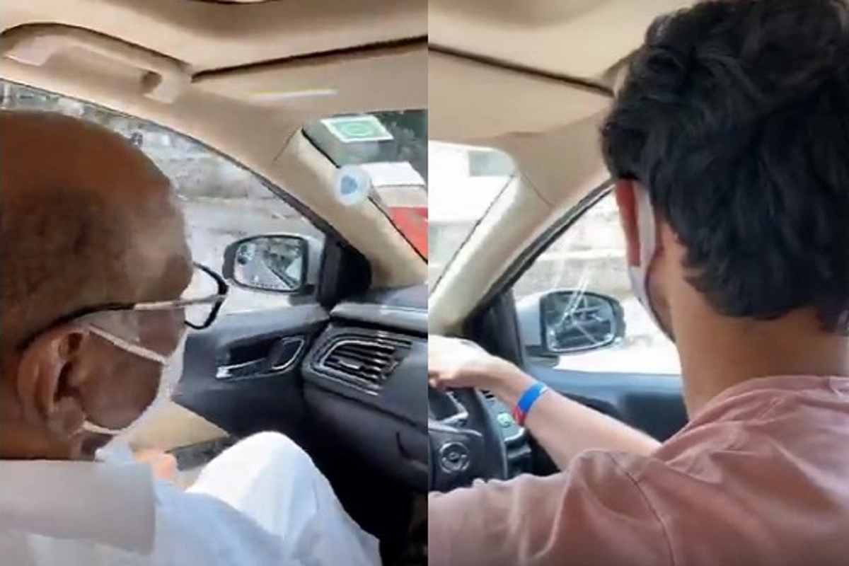 शरद पवारांच्या गाडीचं स्टिअरिंग आणखी एका नातवाच्या हाती... पाहा VIDEO