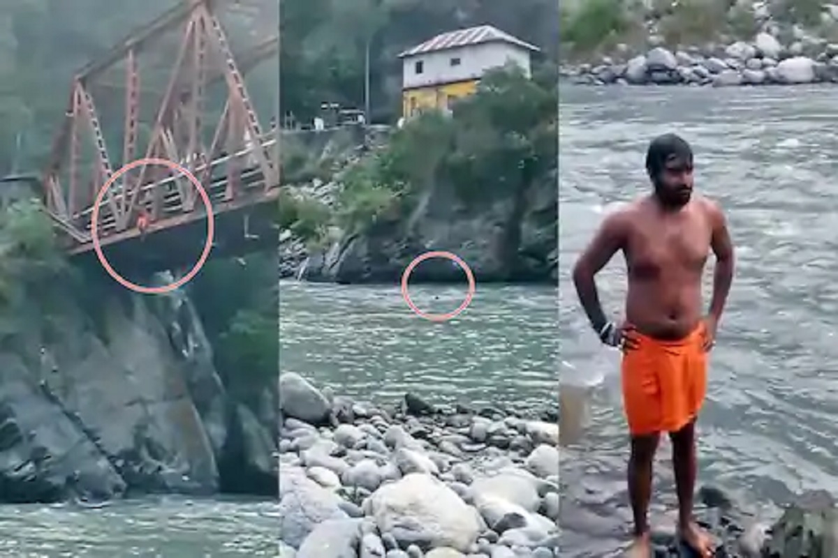 बम-बम भोले म्हणत त्यानं पूलावरून नदीत मारली उडी आणि..., थरारक VIDEO VIRAL