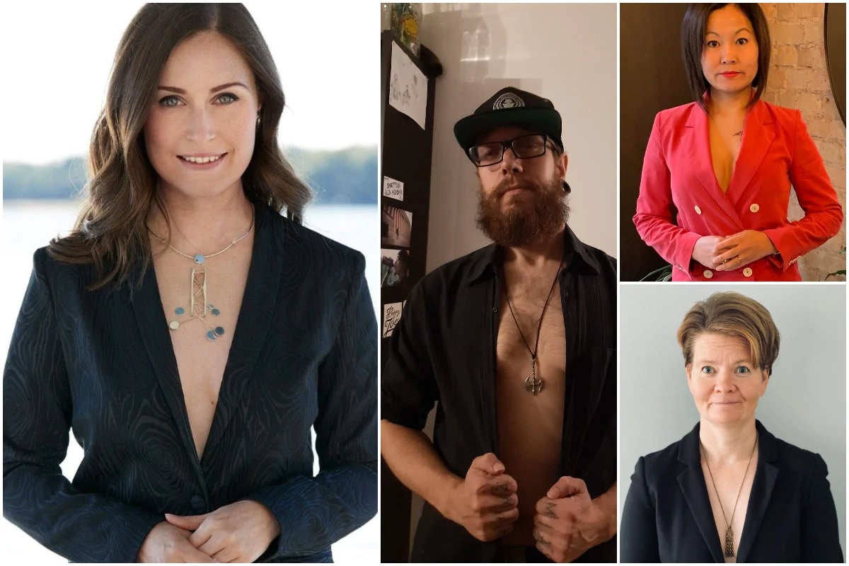 फिनलंडच्या पंतप्रधानांच्या लो कट जॅकेटने खळबळ; सेक्सिझमला उत्तर म्हणून शेअर होतायत तसेच फोटो