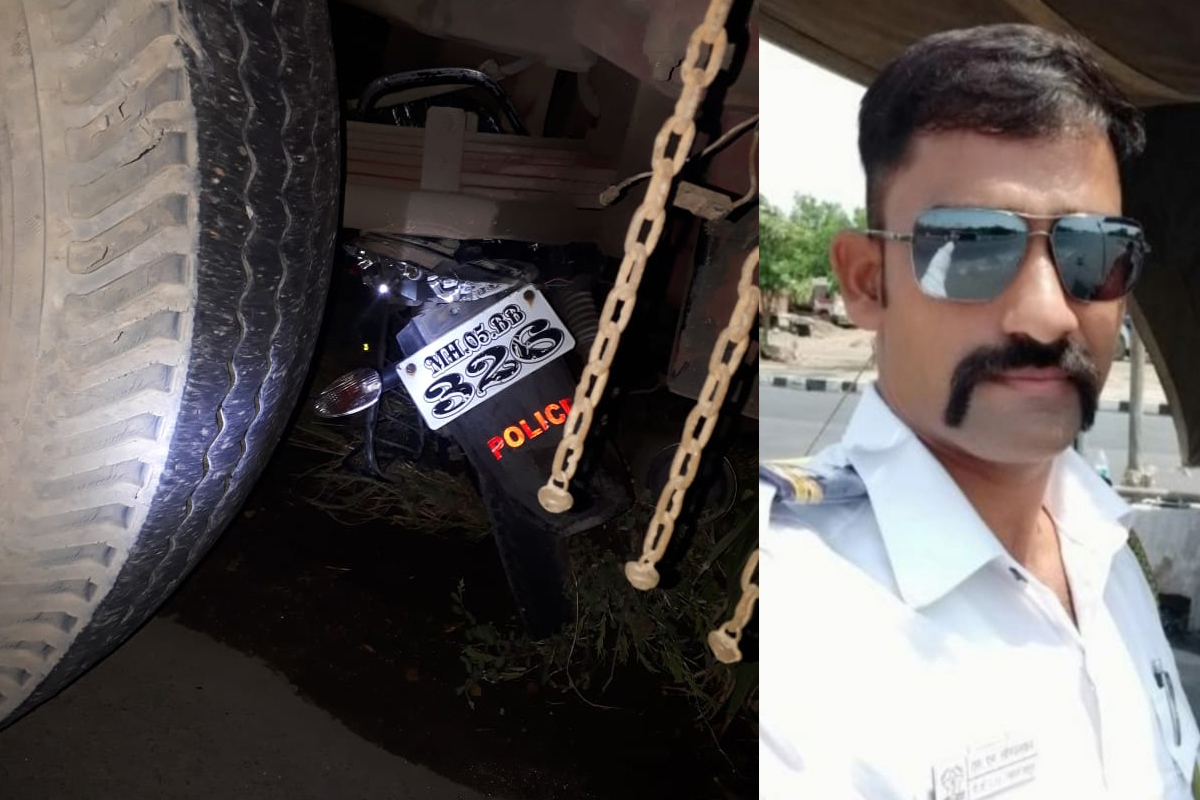 मुंबई-पुणे एक्स्प्रेस विचित्र अपघात, ट्रक-कंटेनरच्या धडकेत पोलिसाचा दुर्दैवी मृत्यू