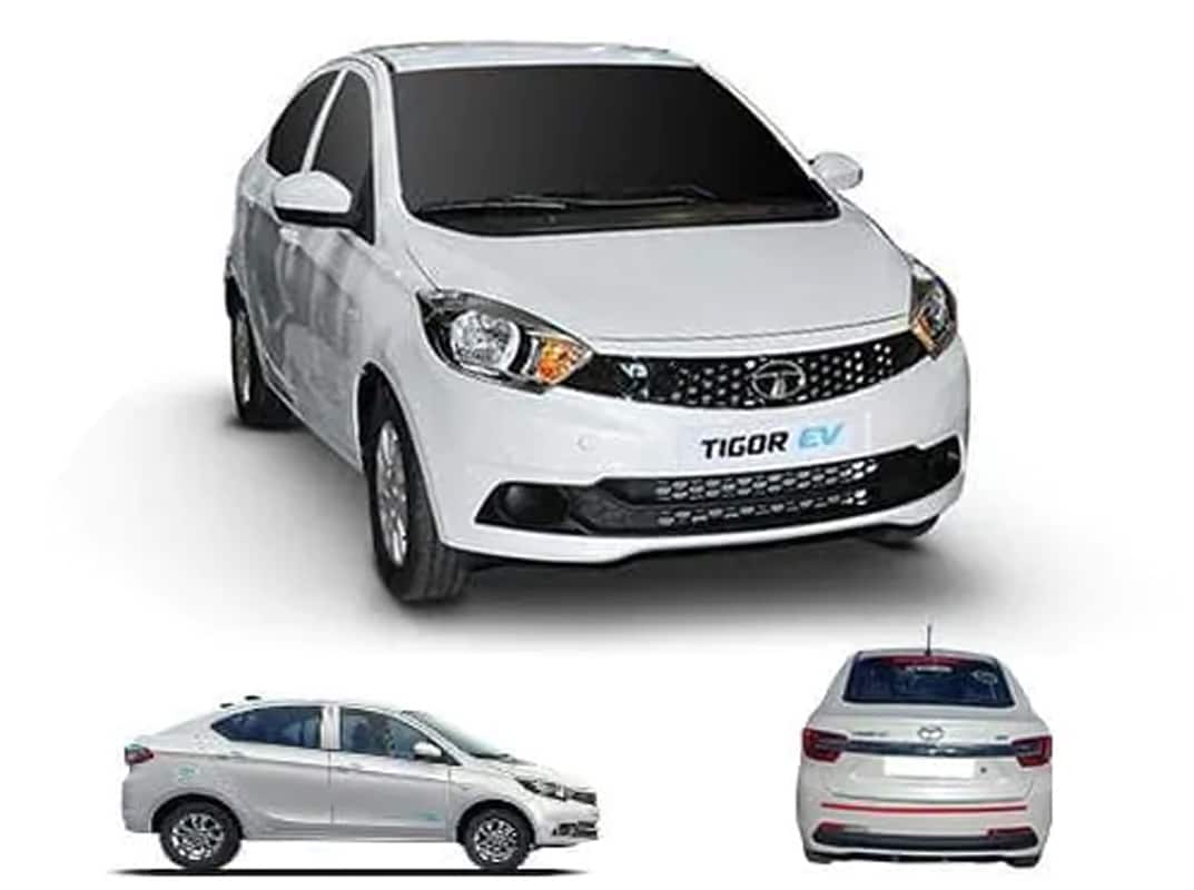 Tata Tigor EV - टाटाने जेव्हा Tigor EV लाँच केली तेव्हा फक्त टॅक्सीचालकांसाठी उपलब्ध केली होती. त्यानंतर आता यात बदल करण्यात आले आहे. नव्या Tigor EV मध्ये 21.5 kWh ची लिथियम आयन बॅटरी दिली आहे. एकदा चार्ज केल्यावर 213 किमी प्रवास करू शकते.। 11.5 तासात ही गाडी पूर्णपणे चार्ज होते. तर फास्ट चार्जिंगमध्ये अवघ्या 2 तासांत 80 टक्के चार्ज होते. या कारची किंमत 11.7 लाखांपासून सुरू होते. Tata Tigor EV - टाटाने जेव्हा Tigor EV लाँच केली तेव्हा फक्त टॅक्सीचालकांसाठी उपलब्ध केली होती. त्यानंतर आता यात बदल करण्यात आले आहे. नव्या Tigor EV मध्ये 21.5 kWh ची लिथियम आयन बॅटरी दिली आहे. एकदा चार्ज केल्यावर 213 किमी प्रवास करू शकते.। 11.5 तासात ही गाडी पूर्णपणे चार्ज होते. तर फास्ट चार्जिंगमध्ये अवघ्या 2 तासांत 80 टक्के चार्ज होते. या कारची किंमत 11.7 लाखांपासून सुरू होते.