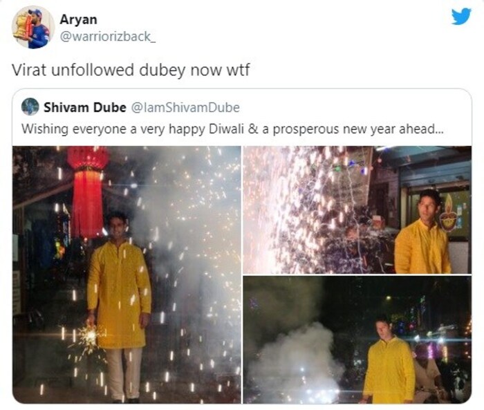 तर एकानं कोहलीनं ने दुबेला अनफॉलो केले असल्याचे म्हटले आहे. 