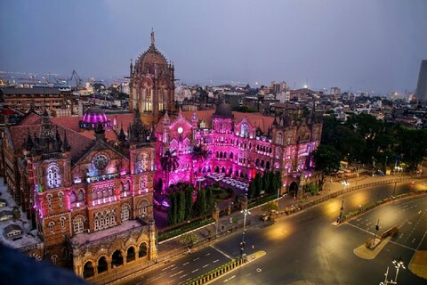Mumbai: A view of the Chhatrapati Shivaji Terminus during the nationwide COVID-19 lockdown, in Mumbai, Saturday, April 11, 2020. (PTI Photo)  (PTI12-04-2020_000053B)