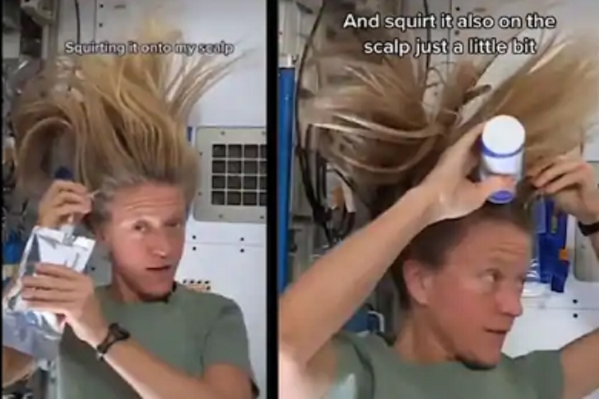 अंतराळात अंतराळवीर शॅम्पूने कसे धुवत असतील केस; हा VIDEO एकदा पाहाच