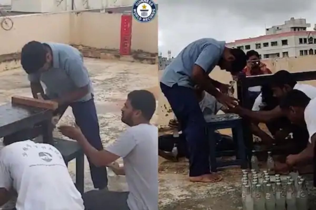 कृपया हे घरी करू नका, हा World Record आहे! तरुणाचा VIDEO पाहून तुम्हीही हादराल