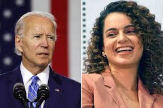 कंगनाची टिवटिव सुरू; थेट अमेरिकेच्या नव्या राष्ट्राध्यक्षांवरच साधला निशाणा; म्हणाली हे तर 'गजनी'