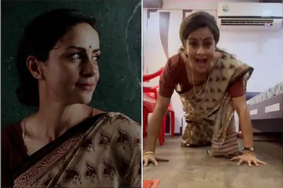 साडी नेसूनही पुश अप्स शक्य! अभिनेत्रीनं केलं सिद्ध, VIDEO पाहून चाहते म्हणाले, Wonder Woman
