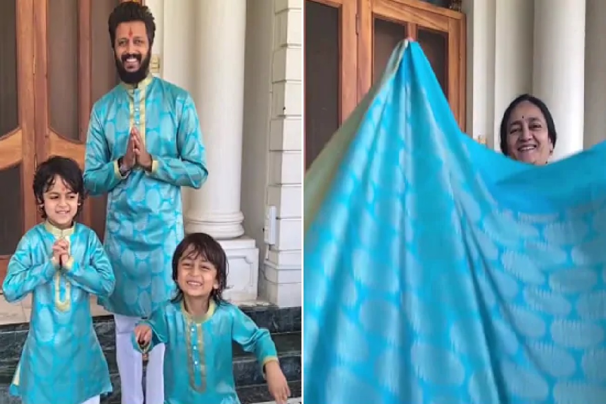 रितेश देशमुखही आईच्या साडीपासून कपडे शिवतो; विश्वास बसत नाही? पाहा भन्नाट VIDEO