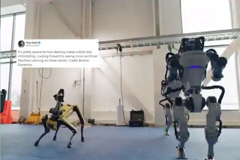 या व्हिडीओमध्ये तीन रोबो डान्स करताना दिसून येत असून त्यांच्या हालचाली या संपूर्णपणे मानवासारख्या दिसून येत आहेत.