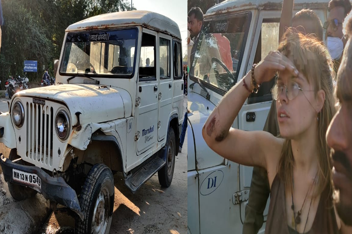 गांजाच्या नशेत झिंगाट परदेशी तरुणीने जीप चोरून घातला राडा, साताऱ्यातला VIDEO