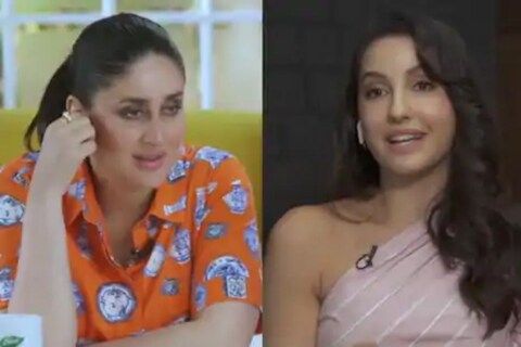 एका कार्यक्रमात नोरा फतेहीनं (Nora fatehi) एक विचित्र मागणी करीनासमोर (Kareena kapoor) ठेवली. तिनं करीनाचा मुलगा तैमूरशी (Taimur) लग्न (Marriage) करण्याचा प्रस्ताव ठेवला. हे ऐकून करीनालाही धक्काच बसला.