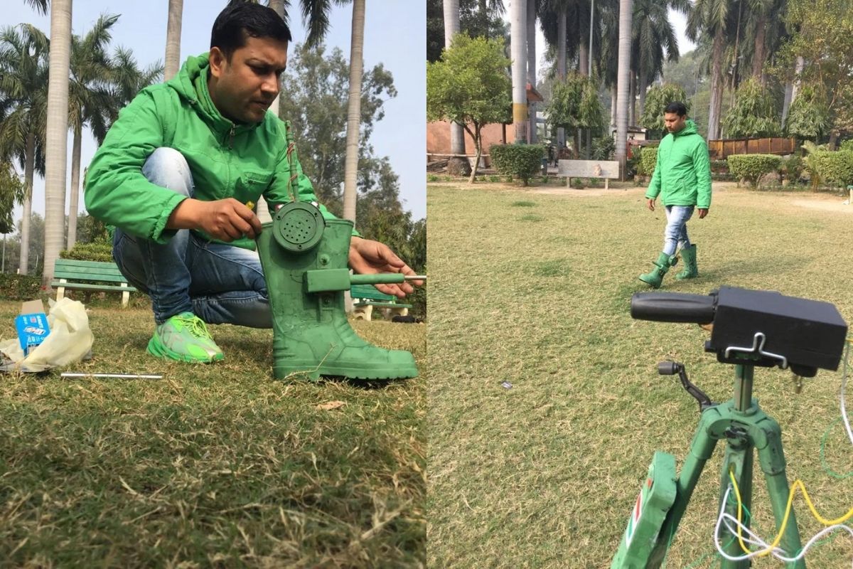 एका भारतीय युवा शास्त्रज्ञानं भारतीय सैन्यासाठी एक अनोखा शुज तयार तयार केला आहे. हा शुज 20 किमी दूर असलेल्या घुसखोरांचा आवाज ऐकू शकतो. त्याचबरोबर ताबडतोब गोळीबार करण्याची क्षमताही या शुजमध्ये आहे. या युवा शास्त्रज्ञाचं नाव श्याम चौरसिया असून ते अशोका संस्थेत रिसर्च अॅन्ड डेव्हलपमेंट इंचार्ज आहेत. श्यामने बनवलेल्या या शुजला दोन फोल्डींग गन बॅरल आहे. ज्याच्या साह्याने गोळीबार करता येतो.