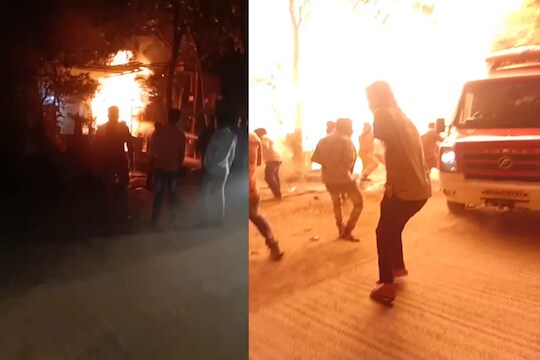 लोकं बघायला म्हणून गेले आणि सिलेंडरचा झाला भीषण स्फोट, ठाण्यातला VIDEO