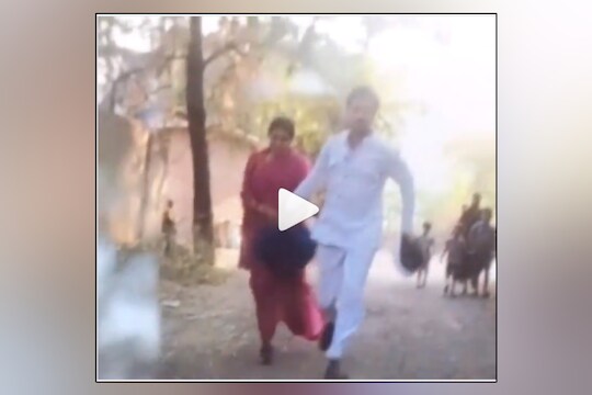 अरे देवा! पळता पळता सुटली सईची साडी; आदित्यनं शेअर केला Behind the scenes