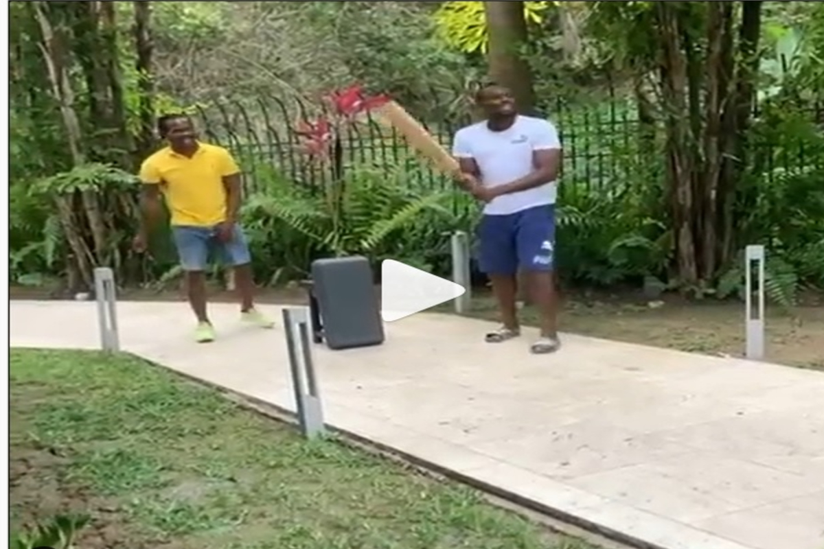 वेगाचा बादशाह जेव्हा क्रिकेट खेळतो! उसेन बोल्टचा हा VIDEO पाहिलात का?