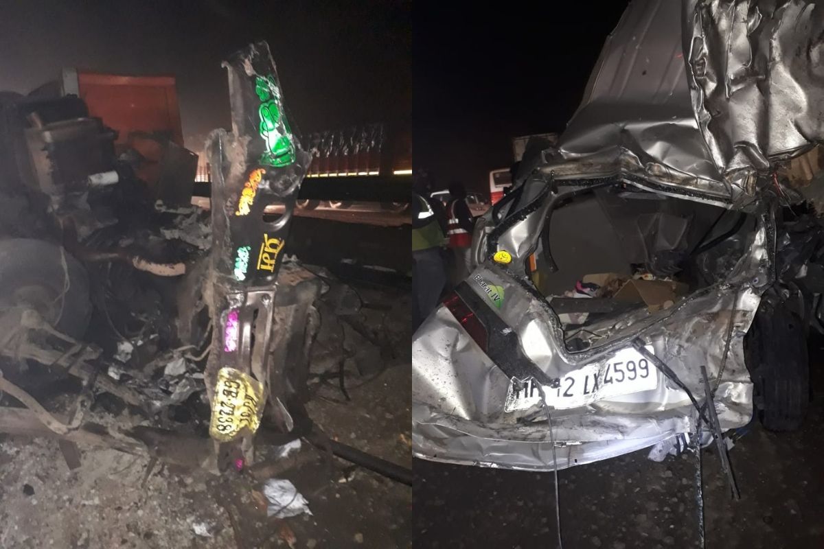 दरम्यान या अपघातातील मृतांचे मृतदेह शवविच्छेदनासाठी शासकीय रुग्णालयात पाठवण्यात आले असून जखमींवर विविध तीन रुग्णालयात उपचार सुरू आहेत. अपघातानंतर महामार्गावर मुंबईच्या दिशेन मोठ्या प्रमाणात वाहतूक कोंडी झाली होती. परंतु आता सर्व अपघातग्रस्त वाहनं महामार्गावरून बाजूला केल्याने मुंबईकडे जाणारी वाहतूक सुरळीत झालेली आहे दरम्यान या अपघातातील मृतांचे मृतदेह शवविच्छेदनासाठी शासकीय रुग्णालयात पाठवण्यात आले असून जखमींवर विविध तीन रुग्णालयात उपचार सुरू आहेत. अपघातानंतर महामार्गावर मुंबईच्या दिशेन मोठ्या प्रमाणात वाहतूक कोंडी झाली होती. परंतु आता सर्व अपघातग्रस्त वाहनं महामार्गावरून बाजूला केल्याने मुंबईकडे जाणारी वाहतूक सुरळीत झालेली आहे