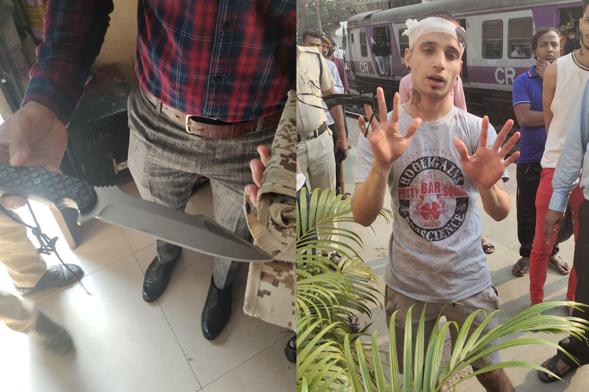 माथेफिरू तरुणाचा शिवडी रेल्वे स्थानकावर धिंगाणा, चाकूने केला पोलिसांवर हल्ला