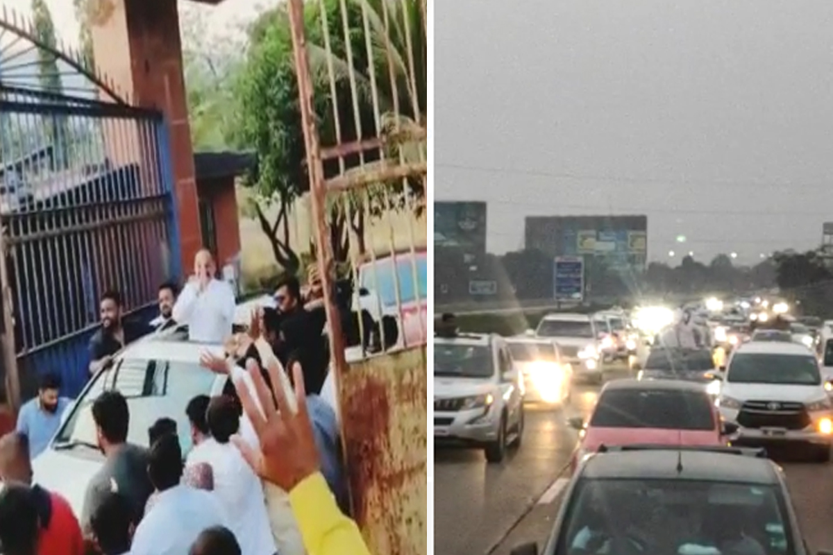 300 गाड्यांचा ताफा, तळोजा ते पुणे कुख्यात गुंडाची जंगी मिरवणूक