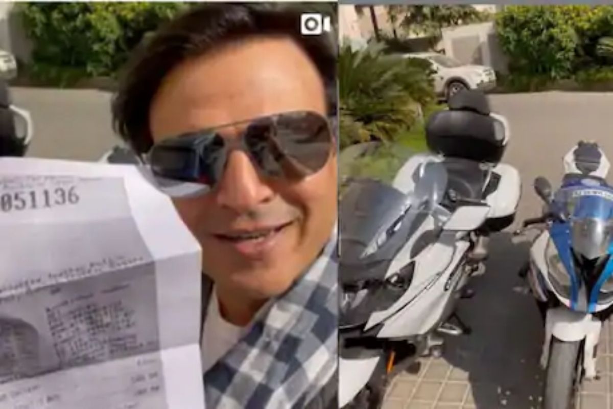 मुंबई वाहतूक पोलिसांनी पावती फाडल्यानंतर विवेक ओबेरॉयचा मजेदार VIDEO आला समोर, म्हणाला...