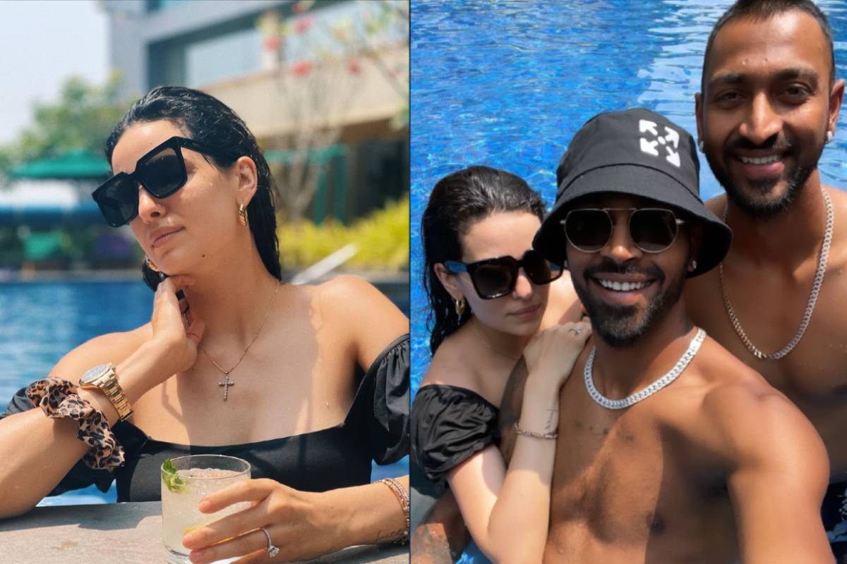 30 वर्षांच्या कृणाल पांड्याने (Krunal Pandya) इंग्लंडविरुद्धच्या पहिल्या मॅचमधून वनडे क्रिकेटमध्ये पदार्पण केलं. आपल्या पहिल्याच वनडेमध्ये खेळणाऱ्या कृणालने 26 बॉलमध्येच अर्धशतक पूर्ण केलं. पदार्पणाच्या सामन्यात एवढ्या जलद अर्धशतक करण्याचा विक्रम कृणालच्या नावावर झाला आहे. या कामगिरीनंतर आज कृणालचा वाढदिवस आहे. हा वाढदिवस कृणालने भाऊ हार्दिक (Hardik Pandya) आणि वहिनी नताशासोबत साजरा केला. (Photo- natasastankovic/Instagram) 30 वर्षांच्या कृणाल पांड्याने (Krunal Pandya) इंग्लंडविरुद्धच्या पहिल्या मॅचमधून वनडे क्रिकेटमध्ये पदार्पण केलं. आपल्या पहिल्याच वनडेमध्ये खेळणाऱ्या कृणालने 26 बॉलमध्येच अर्धशतक पूर्ण केलं. पदार्पणाच्या सामन्यात एवढ्या जलद अर्धशतक करण्याचा विक्रम कृणालच्या नावावर झाला आहे. या कामगिरीनंतर आज कृणालचा वाढदिवस आहे. हा वाढदिवस कृणालने भाऊ हार्दिक (Hardik Pandya) आणि वहिनी नताशासोबत साजरा केला. (Photo- natasastankovic/Instagram)