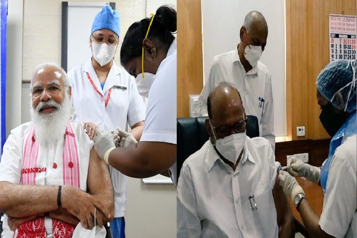 पंतप्रधान नरेंद्र मोदी, राष्ट्रवादी काँग्रेसचे अध्यक्ष शरद पवार यांनीदेखील स्वतः कोरोना लस घेत नागरिकांना लस घेण्यासाठी प्रोत्साहीत केलं आहे आणि त्यांना लस घेण्याचं आवाहन केलं आहे. पंतप्रधान नरेंद्र मोदी, राष्ट्रवादी काँग्रेसचे अध्यक्ष शरद पवार यांनीदेखील स्वतः कोरोना लस घेत नागरिकांना लस घेण्यासाठी प्रोत्साहीत केलं आहे आणि त्यांना लस घेण्याचं आवाहन केलं आहे.