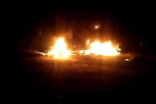 उभा असलेला लाखमोलाच पेट्रोलचा टँकर जळून खाक, LIVE VIDEO उभा असलेला लाखमोलाच पेट्रोलचा टँकर जळून खाक, LIVE VIDEO